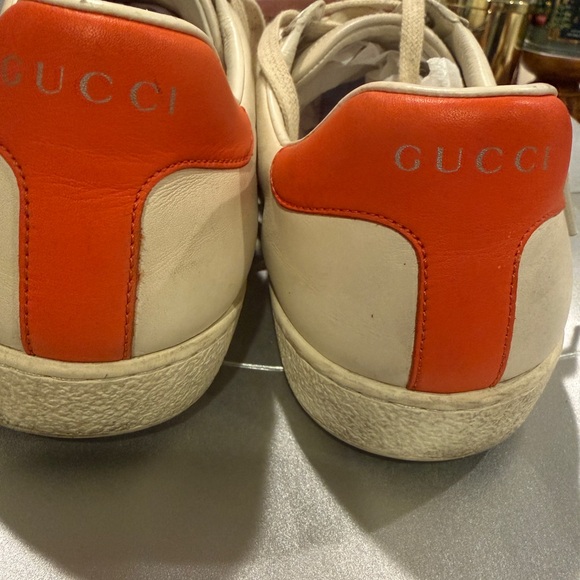 Gucci Cream Sneakers with Mickey Mouse and Orange Detail - Picture 7 of 7
